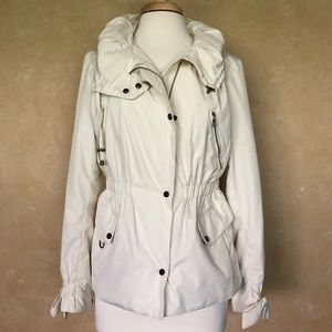 COLE HAAN windbreaker jacket in cream size M